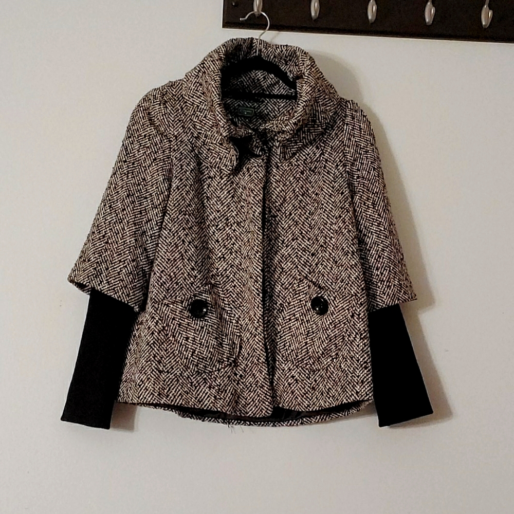 Freeway Black and White Woven Jacket